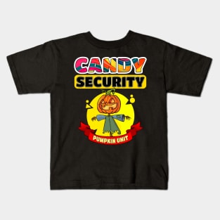 Halloween Candy Security - Jack o Lantern Kids T-Shirt